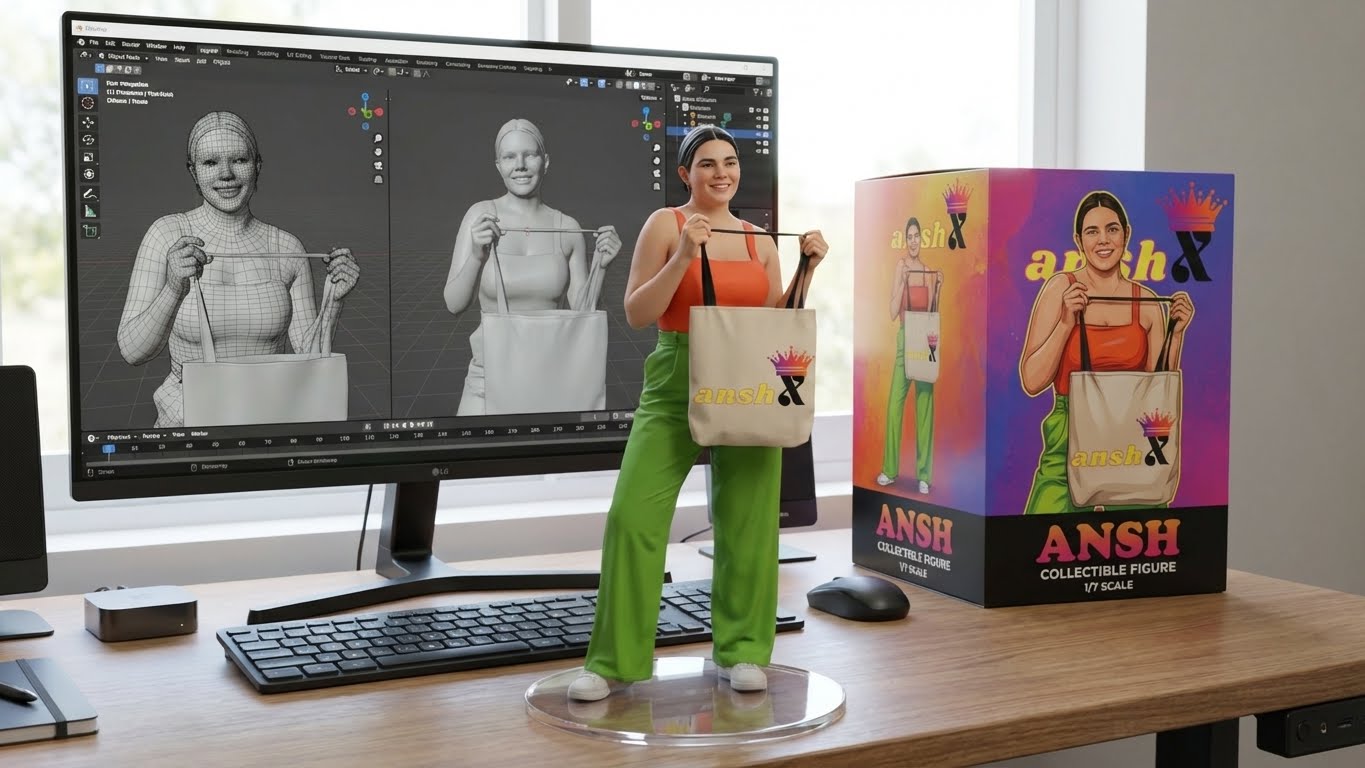 Desk Display Dream: Custom Figurine &amp; 3D Modeling Scene